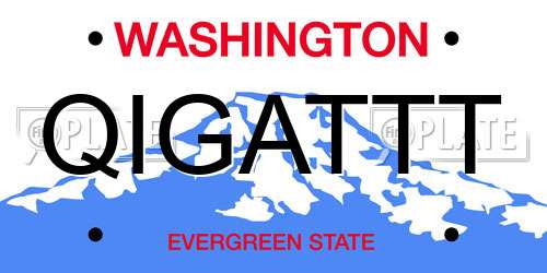 QIGATTT Washington License Plate