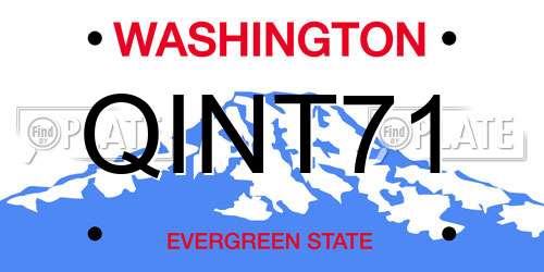 QINT71 Washington License Plate