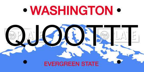 QJOOTTT Washington License Plate