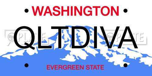 QLTDIVA Washington License Plate