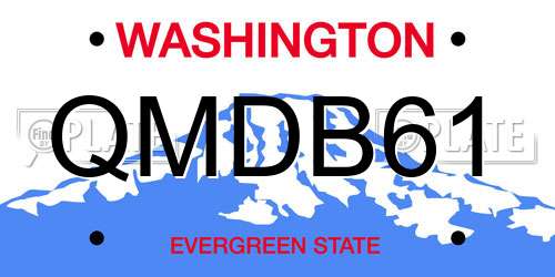 QMDB61 Washington License Plate