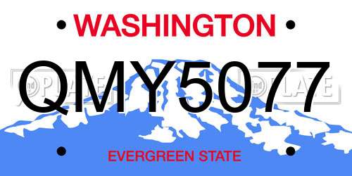 QMY5077 Washington License Plate