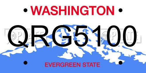 QRG5100 Washington License Plate