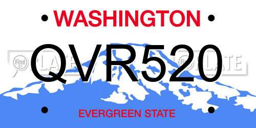 QVR520 Washington License Plate