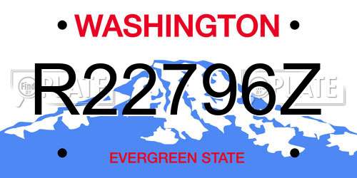 R22796Z Washington License Plate