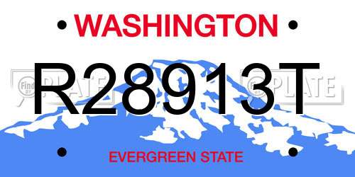 R28913T Washington License Plate