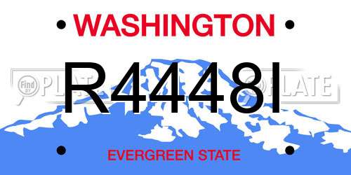 R4448I Washington License Plate