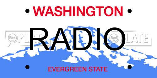 RADIO Washington License Plate