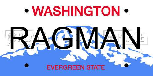 RAGMAN Washington License Plate
