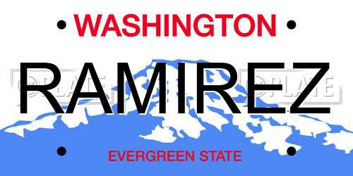 RAMIREZ Washington License Plate