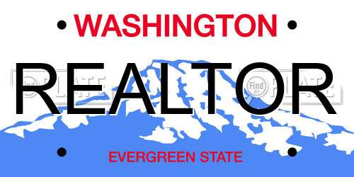 REALTOR Washington License Plate