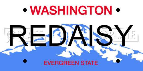 REDAISY Washington License Plate
