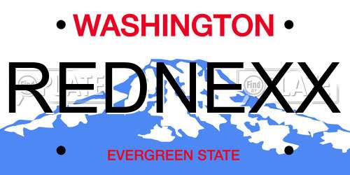 REDNEXX Washington License Plate