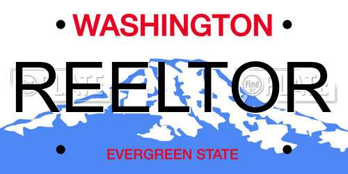 REELTOR Washington License Plate