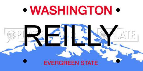 REILLY Washington License Plate