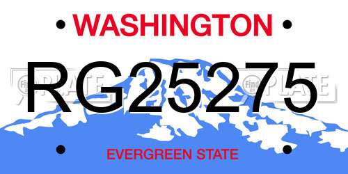 RG25275 Washington License Plate