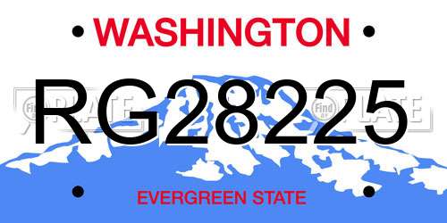 RG28225 Washington License Plate