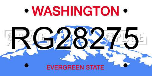 RG28275 Washington License Plate