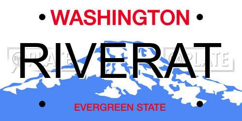 RIVERAT Washington License Plate