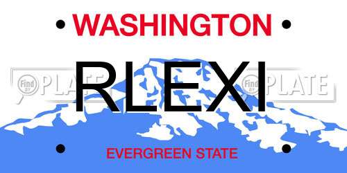 RLEXI Washington License Plate