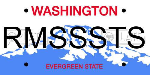 RMSSSTS Washington License Plate