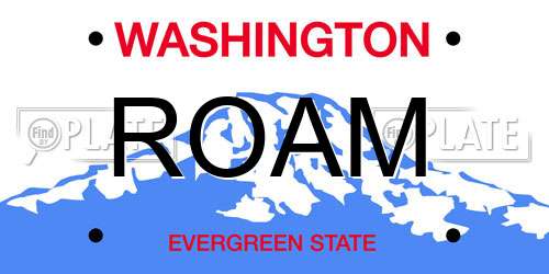 ROAM Washington License Plate