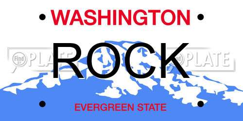 ROCK Washington License Plate