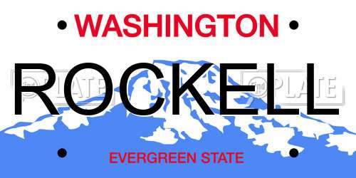 ROCKELL Washington License Plate