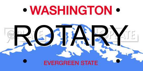 ROTARY Washington License Plate