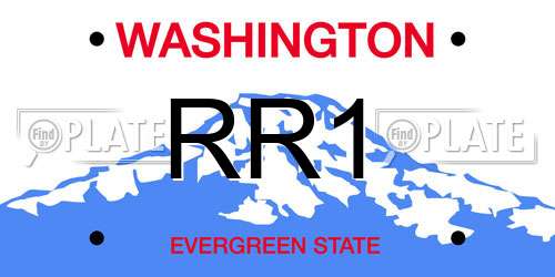 RR1 Washington License Plate