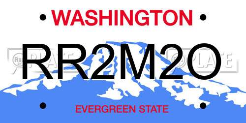 RR2M2O Washington License Plate