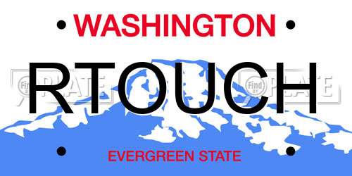 RTOUCH Washington License Plate