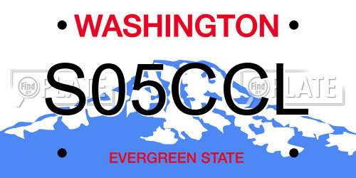 S05CCL Washington License Plate