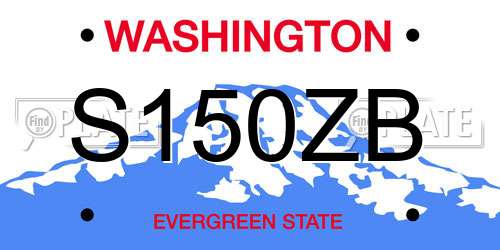 S150ZB Washington License Plate