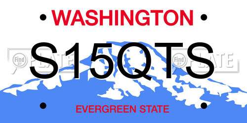 S15QTS Washington License Plate