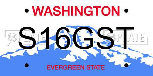 S16GST Washington License Plate