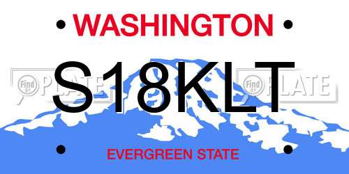 S18KLT Washington License Plate