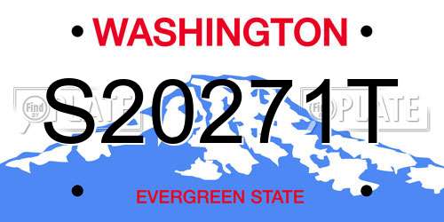 S20271T Washington License Plate