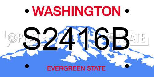 S2416B Washington License Plate