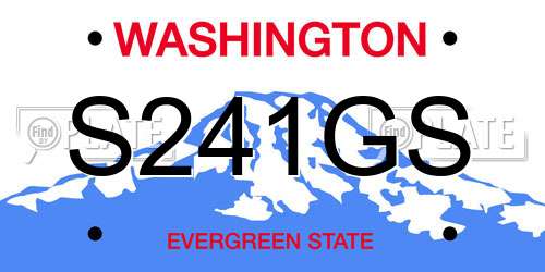 S241GS Washington License Plate
