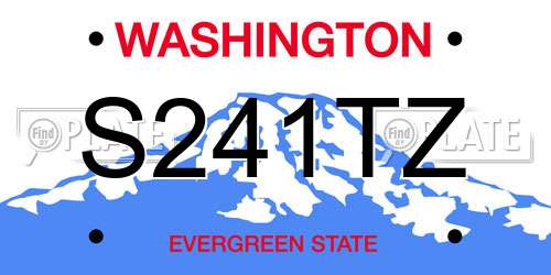 S241TZ Washington License Plate
