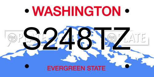 S248TZ Washington License Plate
