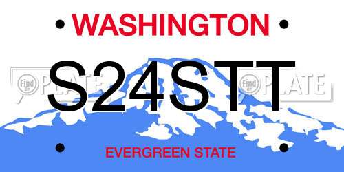 S24STT Washington License Plate