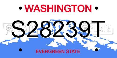 S28239T Washington License Plate