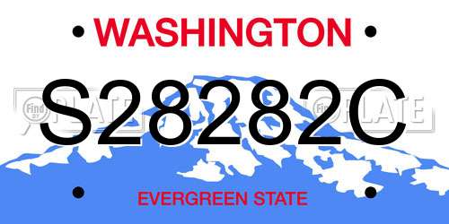 S28282C Washington License Plate