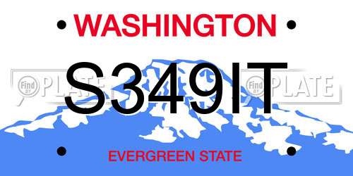 S349IT Washington License Plate