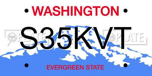 S35KVT Washington License Plate
