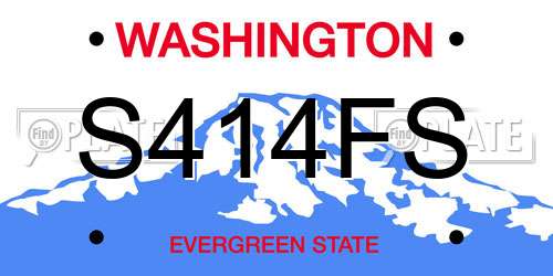 S414FS Washington License Plate