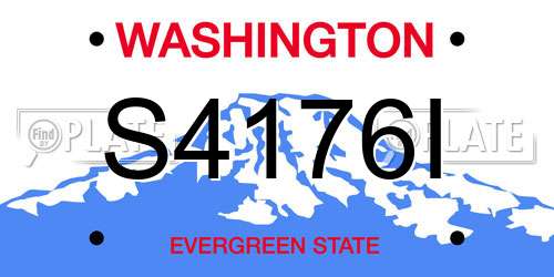 S4176I Washington License Plate