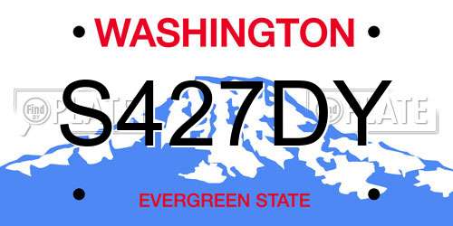 S427DY Washington License Plate
